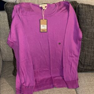 G.H. Bass & Co. Purple Women's Crew Neck Sweater